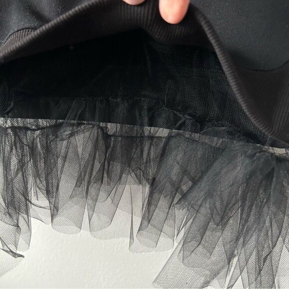 ACT N1 Made in Italy Mini Sweatdress With Tulle in black - Picture 7 of 15